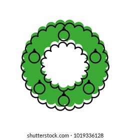 christmas crown isolated icon