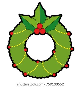 christmas crown with leafs decorative