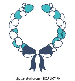 christmas crown wreath with ribbon