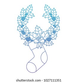 christmas crown wreath with sock