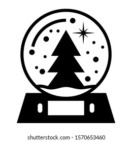 Christmas Crystal Ball Icon in Vector design symbol illustration 