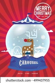 Christmas crystal Globe design 2016/ Christmas character design/ Holidays icon/ Christmas elements/ Winter wonderland Promotion poster design