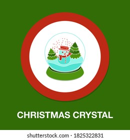 christmas crystal icon - simple, vector, icon for website design, mobile app, ui. Vector Illustration