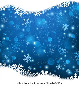 Christmas with crystal snow background