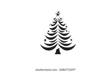 Christmas culture vector black logo