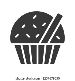 christmas cup cake icon decoration with candy