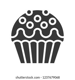 christmas cup cake icon decoration with candy