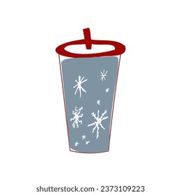 Copa de Navidad. Cóctel. Contenedor. Ilustración vectorial.