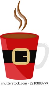  Christmas cup holiday hot coffee mug vector. It can be used on T-Shirt, labels, icons, Sweater, Jumper, Hoodie, Mug, Sticker,
