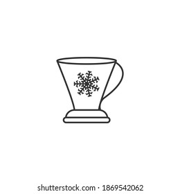 Christmas cup icon isolated on white background. Drink symbol modern, simple, vector, icon for website design, mobile app, ui. Vector Illustration