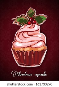 christmas cupcake