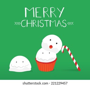Christmas cupcake card