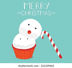 Christmas cupcake card