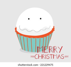 Christmas cupcake card
