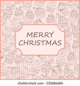 Christmas cupcake card