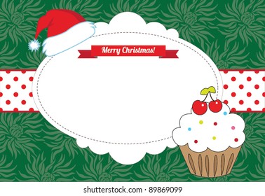 Christmas cupcake card