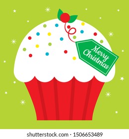 christmas cupcake greeting card design