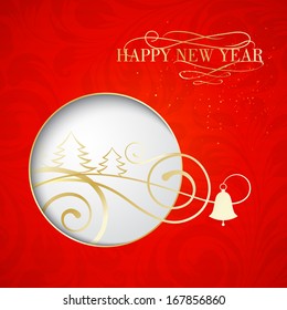 Christmas curving sign. Vector illustration.