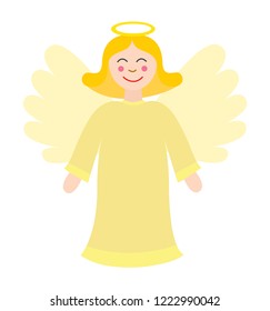 Christmas cute angel vector isolated on white eps 10
