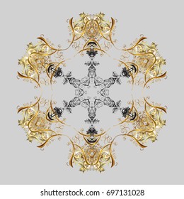 Christmas cute background with snowflakes abstract background. Snowflakes. Vector illustration. Background. Holiday design for Christmas and New Year fashion prints.
