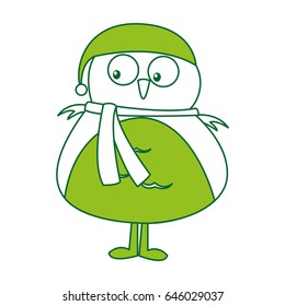 christmas cute bird character