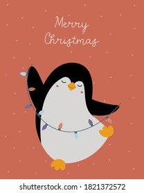 Christmas cute card. vector illustration