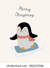 Christmas cute card. vector illustration