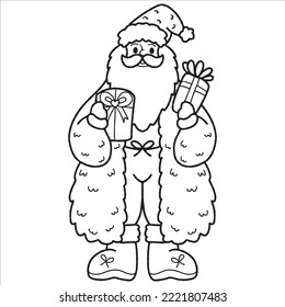 christmas cute cartoon card christmas tree santa