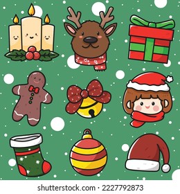 Christmas cute cartoon vector design