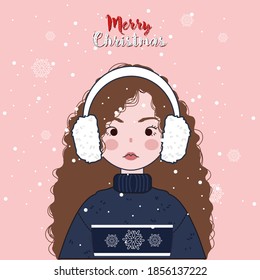 Personaje De Navidad. Feliz Avatar del Vector de Navidad.