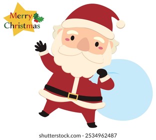Christmas cute Santa Claus character illustration