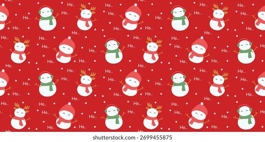 Christmas cute seamless pattern. Xmas coquette retro. Vintage elegant trendy background. Perfect for fabric, wallpaper, decor, wrapping