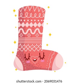 christmas cute sock icon style