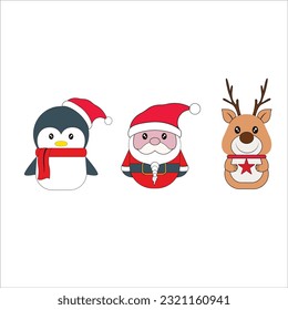 Christmas cute Vector character Clipart design 