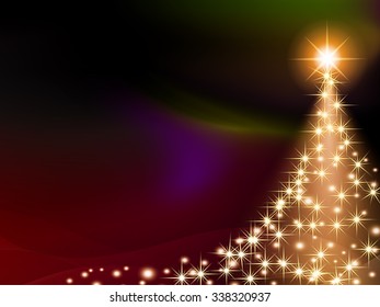 Christmas dark black Background with wave and smooth line. Abstract Vector Illustration.