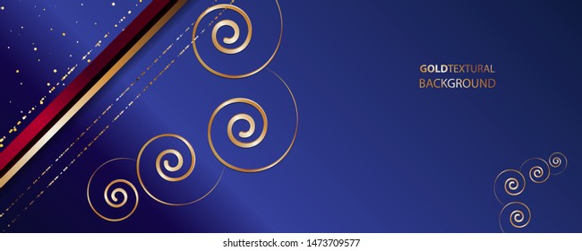 Christmas dark blue and red elements vector abstract shiny color gold design element effect
