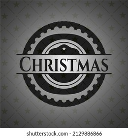 Christmas dark emblem. Retro. Vector Illustration. Detailed. 