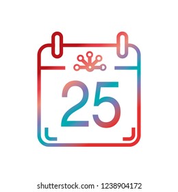 Christmas date icon