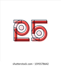 Christmas Date Vector Icon. December 25 th Icon logo Vector. Modern and Creative Icon