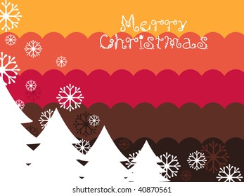 christmas day background with tree and bloom