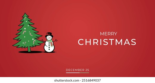 Christmas Day Banner Design Vector