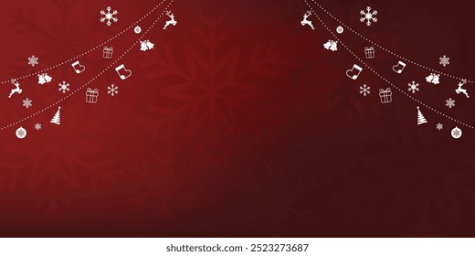 christmas day blackground red with space for text