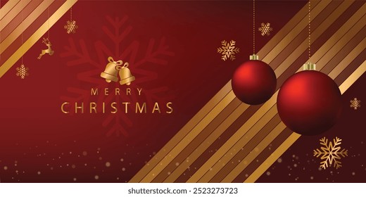 Fondo del día de Navidad rojo con espacio para el texto