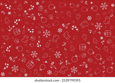 Fondo del día de Navidad rojo con espacio para el texto