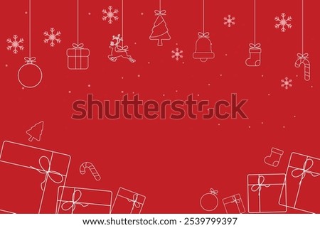 christmas day blackground red with space for text