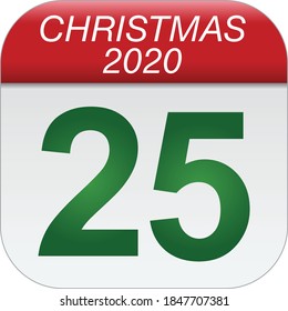 Christmas day calendar 2020. Christmas day is coming, wish you all the best as always in this coming new year.
