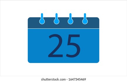 Christmas day calendar icon.Can be used for many purposes.