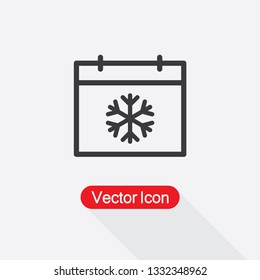 Christmas Day Calendar Icon Vector Illustration Eps10