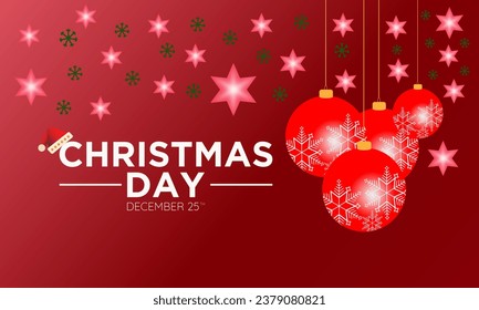 Christmas Day Celebration banner. Joyful Holiday Xmas Party Concept with Festive Decorations, Gifts, and Merry Traditions. background, banner, card, poster design, greeting cards.