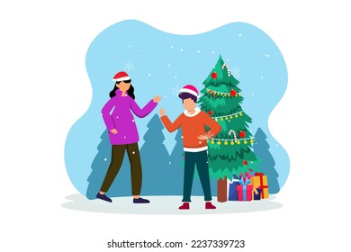 Christmas Day Celebration Flat Design